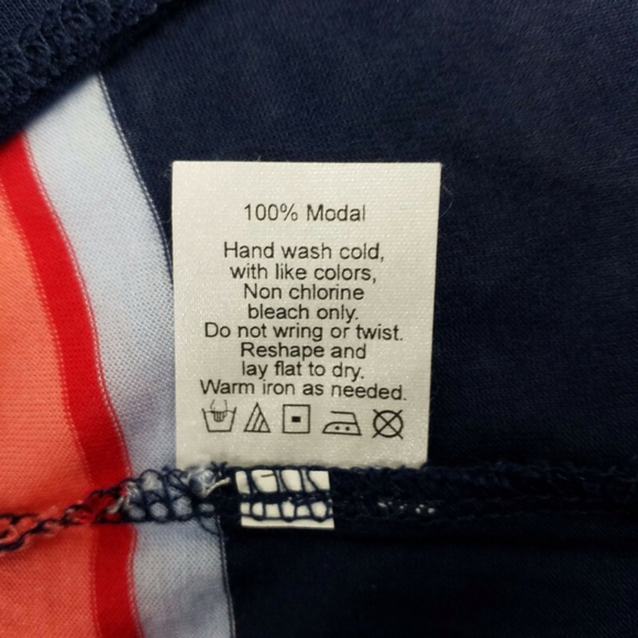 J Crew Factory Multi-Color Stripe Short Dolman Sleeve Tee Womens Size Large - Picture 8 of 12